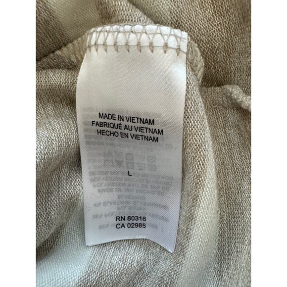 New ~ LUCKY BRAND ~ Viscose Women's Gray White Striped Pullover Sweater Size L - Picture 5 of 6